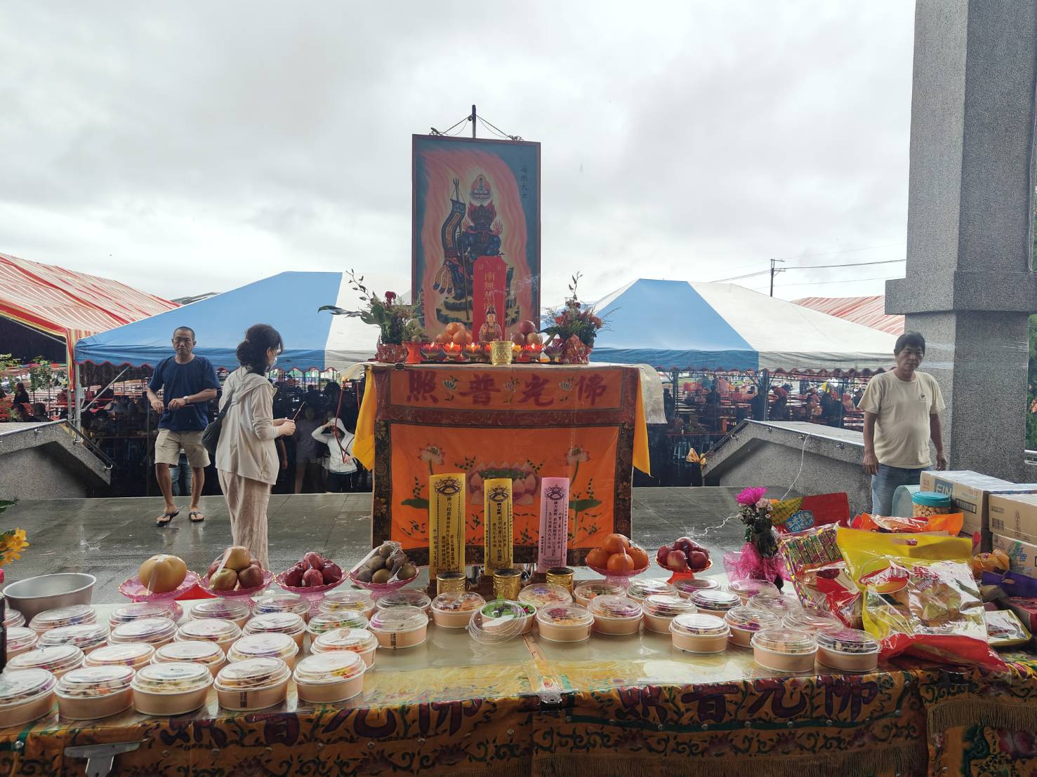 麟洛憶親園中元普度 金銀紙集中焚化落實環保祭祀